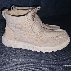 Hey Dude Beige High-Top Shoes